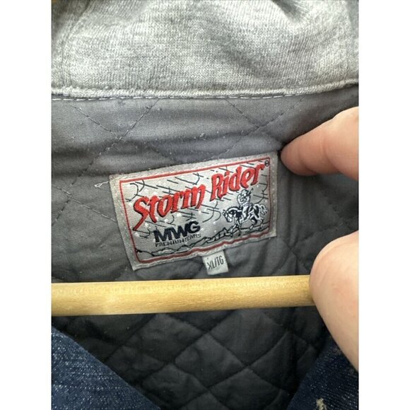 Vintage MWG Storm Rider Jean Denim Jacket Men XL Hooded Lined - Picture 4 of 8